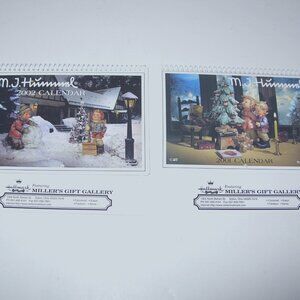 Lot 2 ~ Vintage M I Hummel Figurines Spiral CALENDARS 2001 & 2002 6.5"x6" NEW Z